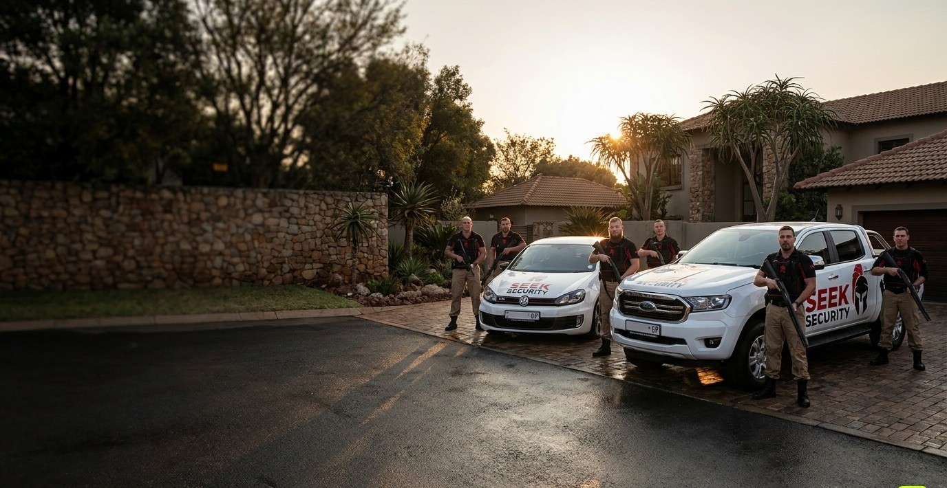 Seek Security response vehicles and officers deployed at a residential property